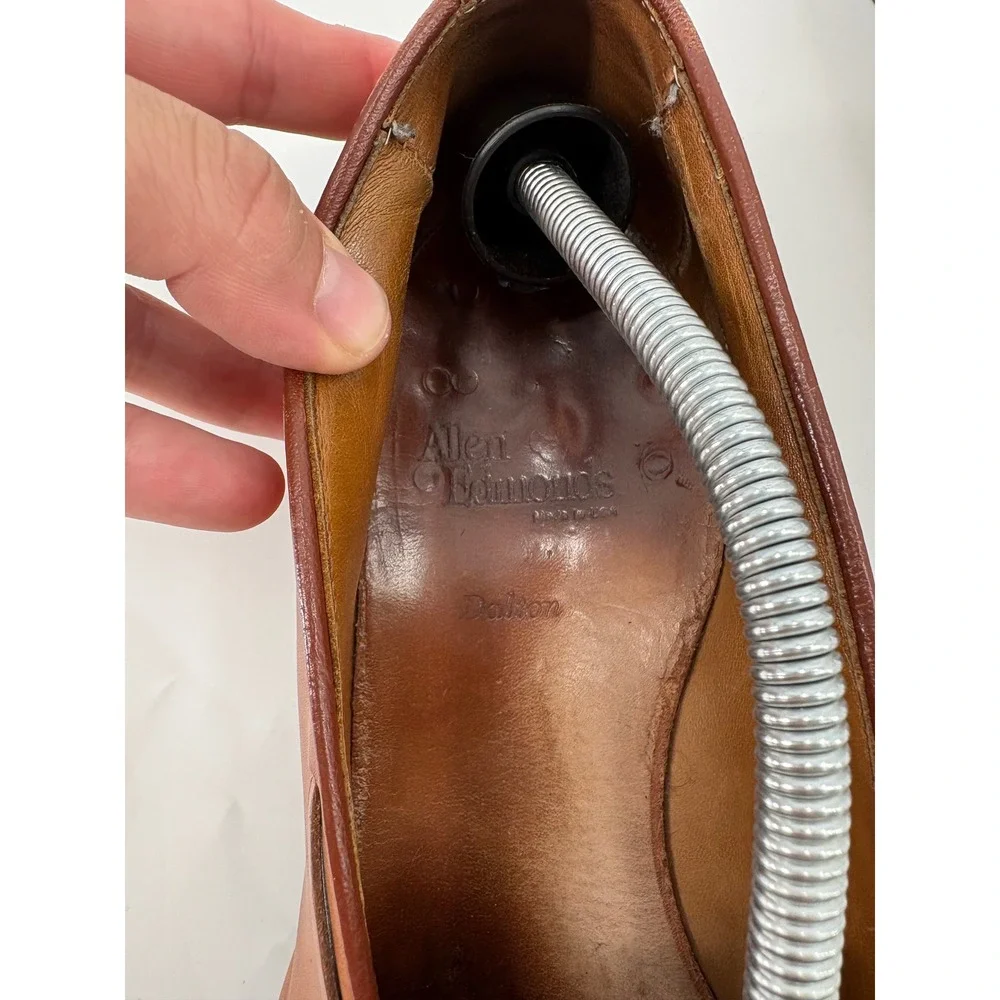 Allen Edmonds Dalton Tan Leather Kiltie Tassel Cap Toe Loafers Mens 12 D 70395